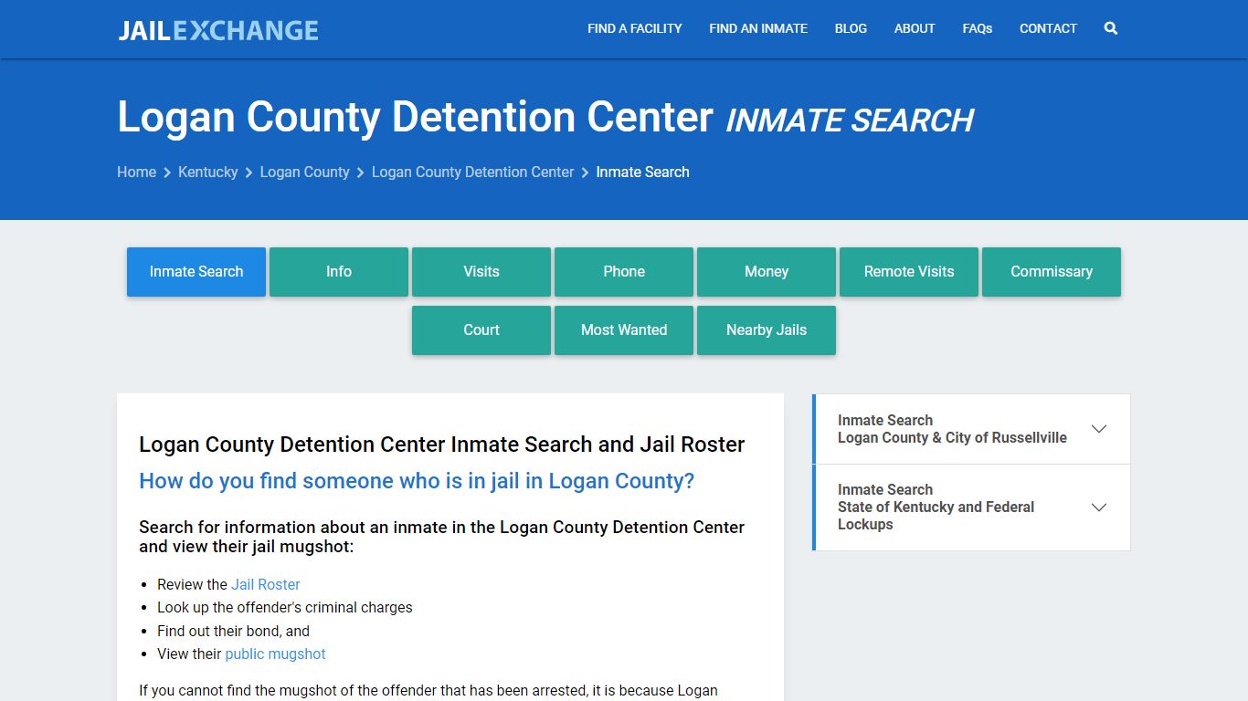 Logan County Detention Center Inmate Search - Jail Exchange